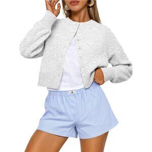 Queen Cropped Cardigan Sweaters for Women Lightweight Crop Knit Y2k Fall